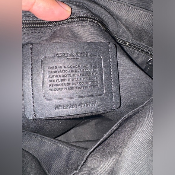 Black coach tote bag - Picture 4 of 6